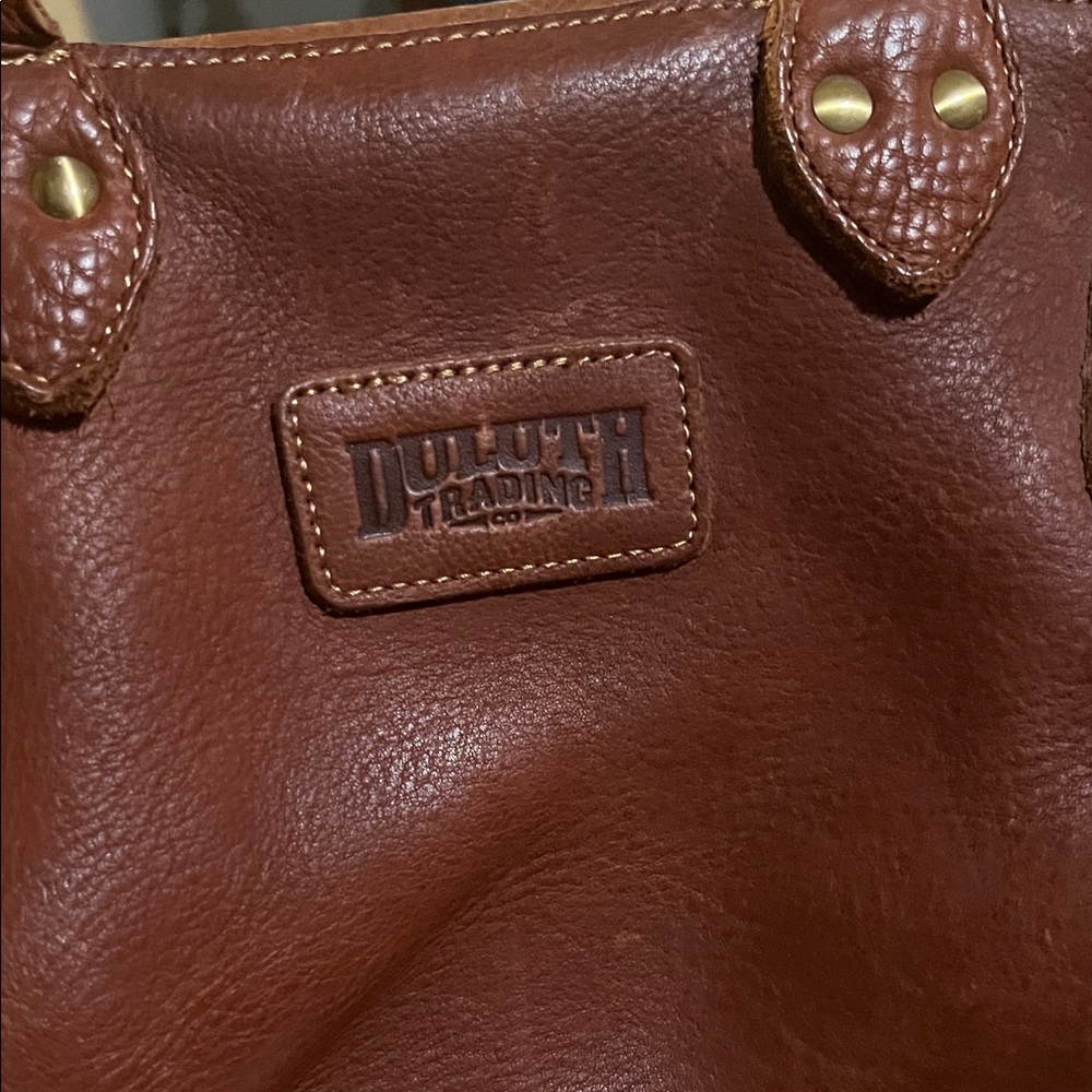Duluth Trading Co Brown Leather Tote